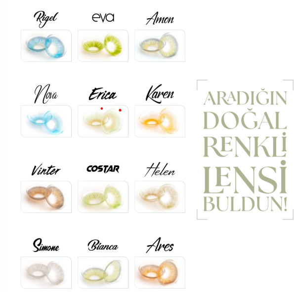 Rocio Numarasız Renkli Lens fiyatları